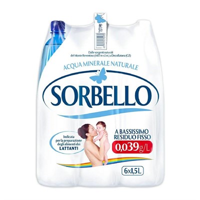 ACQUA SORBELLO LT.1,5 X 6 NATURALE PET