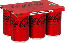 COCA COLA ZERO CL.15 X 6 MINI LATTINA