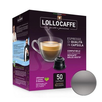 CAFFE'LOLLOCAFFE' DOLCE GUSTO ARGENTO 50CAPS PASSIONEDOLCE